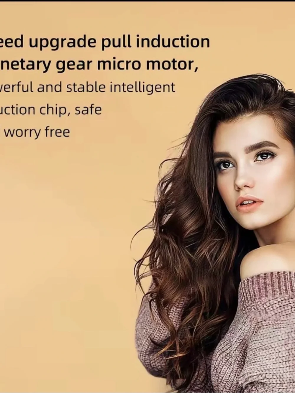 Cute Bear-Shaped Curling Wand in Cream
